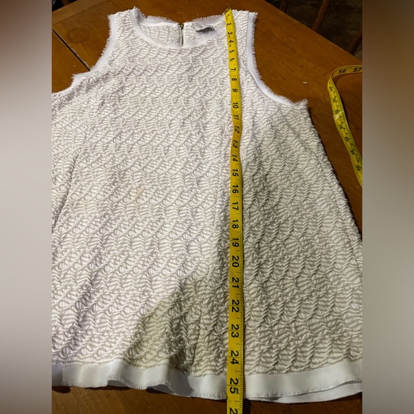 Anthropologie Cream Textured Tank Top - Picture 6 of 13